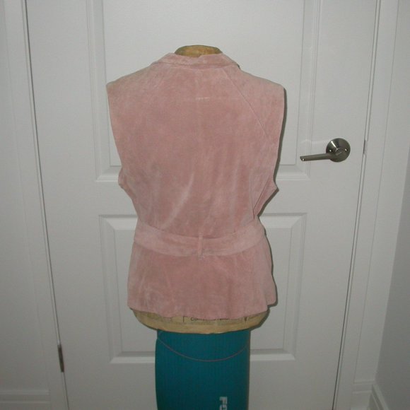 Pink Suede Leather Vest - Picture 6 of 10